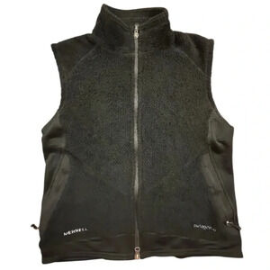 VTG Patagonia Vest Full Zip Fleece with Merrell‎ Logo Black USA, Women's Medium